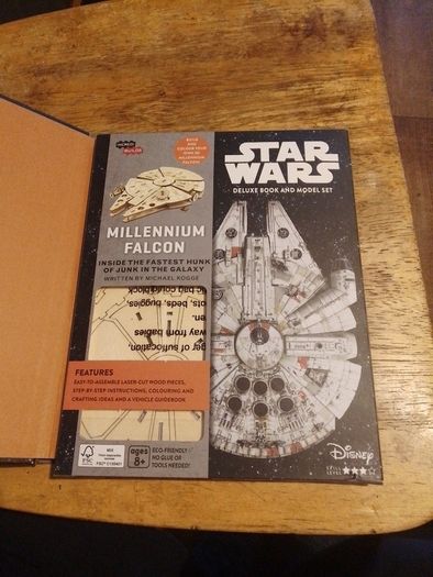 star wars millennium falcon model and book unopened