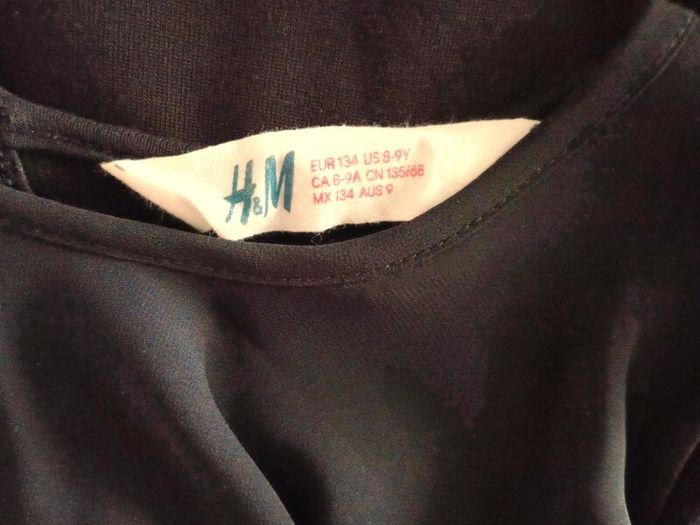 H&M  black blouse - Age 8-9 years