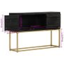 Sideboard Black and Gold 110x30x75 cm Image 9