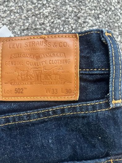 NEW Mens Levis 502 Straight Leg Jeans - W33 L30