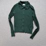 Forest green slim fitting cardigan with collar size 10 Image 2