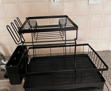 dish draining rack with drain board