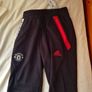Bnwt adidas man utd travel bottoms Size medium 32" leg black tapered Image 8