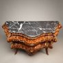 Magnificent French-Style Large Bombe Chest of Drawers w. Marble Top Image 2
