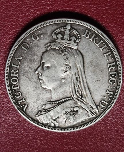 1889 Queen Victoria Silver Crown coin