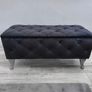 Luxury Charcoal Grey Velvet Storage Ottoman / Blanket Box Image 4