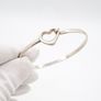 Vintage Signed Sterling Silver Heart Bangle Image 6