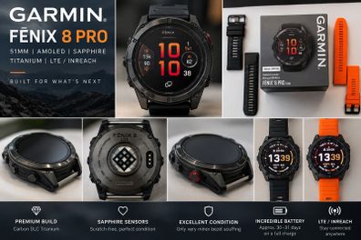 Garmin Fenix 8 Pro 51mm AMOLED Sapphire Titanium LTE