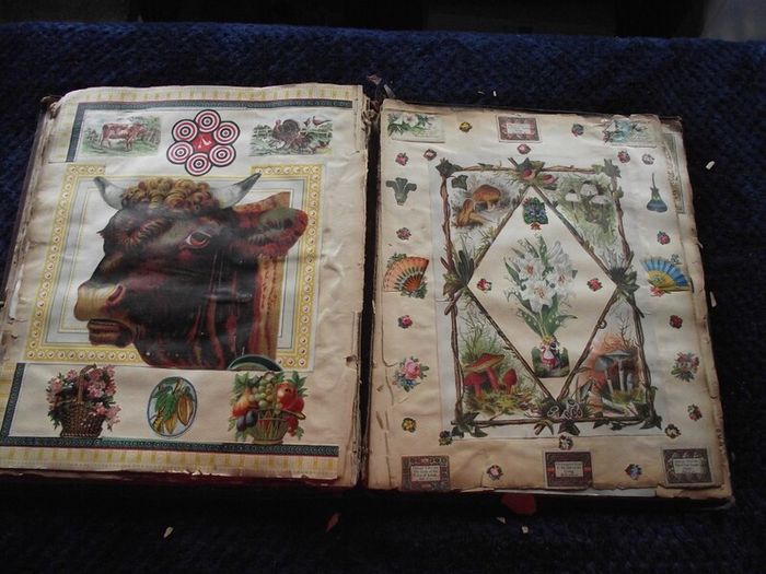 Victorian/Edwardian Album of colourful scraps - Circa 1890's/1900's