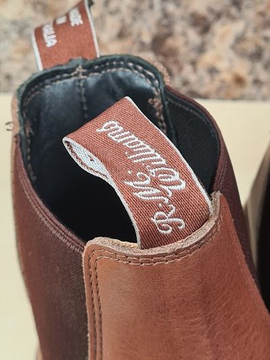 Mens Rm Williams Comfort Craftsman Chelsea Boots Dark Tan Size Uk 8 H Wide Foot