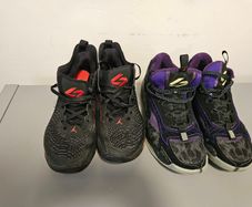 Jordan Zion Basketball Trainers x2 Pairs (Black/Red & Purple) + Free Football Boots