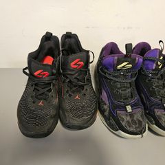 Jordan Zion Basketball Trainers x2 Pairs (Black/Red & Purple) + Free Football Boots