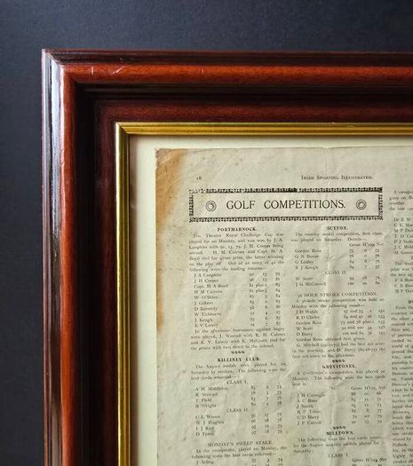 Original 1912 Irish Sporting Illustrated  Golf Competitions Dublin Golf Clubs
