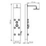 Shower Panel Unit Glass 25x44.6x130 cm Black Image 9