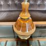 Very Tall Italian Bitossi Style Mid Century Large Ceramic Table Lamp with Shade 1960s Image 6