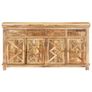 Sideboard with 4 Drawers 160x40x85 cm Solid Mango Wood Image 5