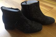 Girls Black Sparkle Boots