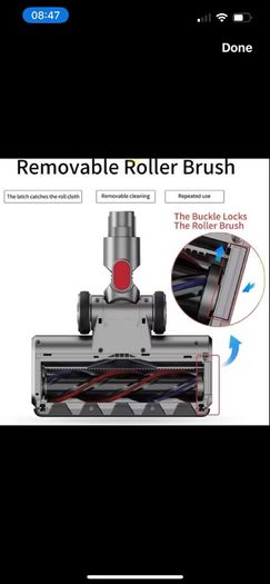 Newest Direct Drive Cleaning Head Compatible with Dyson V7 V8 V10 V11 V15 Vacuum Cleaner For Short Pile Carpets