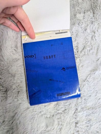 receipt book, few pages gone