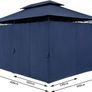 3 x 4 m  Gazebo Water-Repellent Metal Including Side Walls Garden Gazebo Luxury Gazebo Tent Topaz Image 2