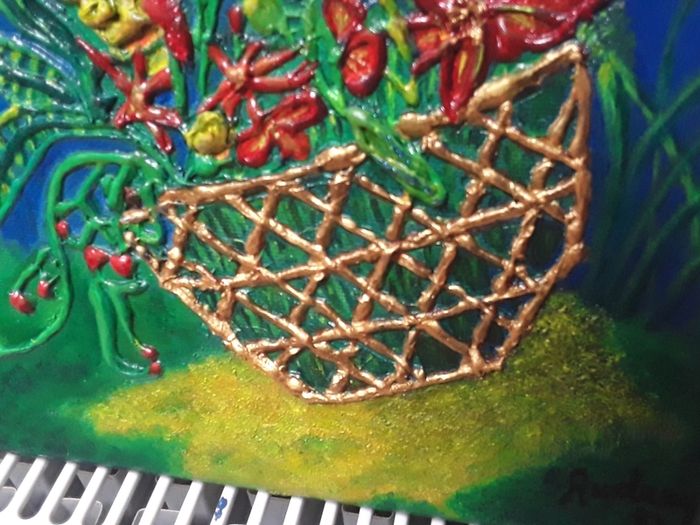 Flower basket 3d painting