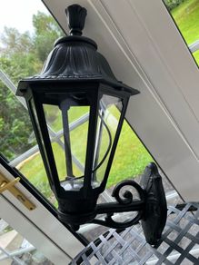 Set of two outside wall lamps.