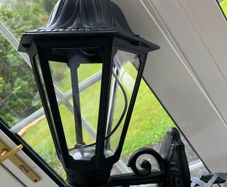 Set of two outside wall lamps.