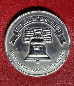 United States  1 oz Silver A-Mark - Liberty Bell