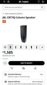 Full Pro Audio System - JBL Column Speakers + Crown Amp