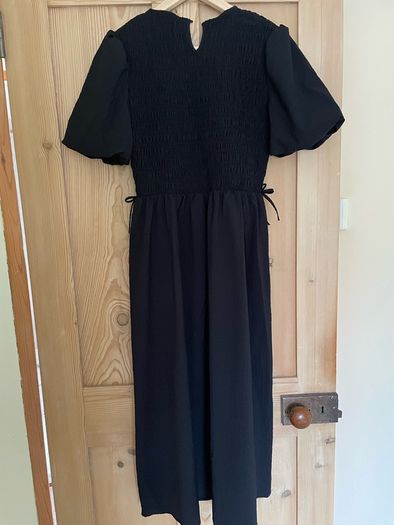 Penneys puff sleeve black midi dress