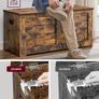 New Vintage Storage Cabinet Shoe Bench (Rustic brown) FREE P&P Image 3