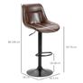 Set of 2 Adjustable Bar Stools Image 3