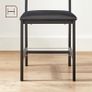 Set of 2, Chairs for Dining Room, Padded Seat, Steel Frame, Ergonomic Design for Living Room, Dining Room, Rustic Brown and Black Image 4