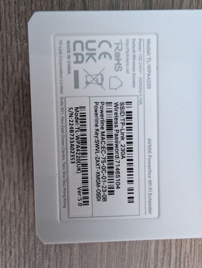 TP-Link AV600 Powerline Wi-Fi Extender
