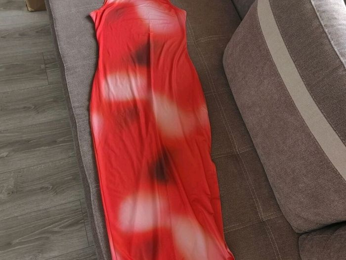 Brand new Red tie dye summer dress size 10
