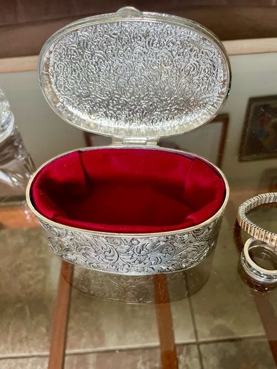 VGC Silver Plated Jewellery Box Mid 20th Century