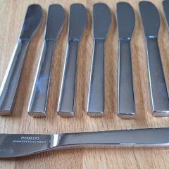 Ernesto stainless steel butter knives X 8