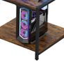 181CM L Shaped Corner Desk with Power Outlets LED Lights Gaming Desk with Long Monitor Stand Large Computer Desk with Storage Shelf Cup Holder Headset Hooks Ideal for Gaming Room Image 9
