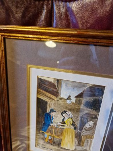 Signed watercolour painting