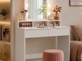 Dressing Table with Mirror and Bulbs,   Cosmetic LED