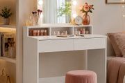 Dressing Table with Mirror and Bulbs,   Cosmetic LED