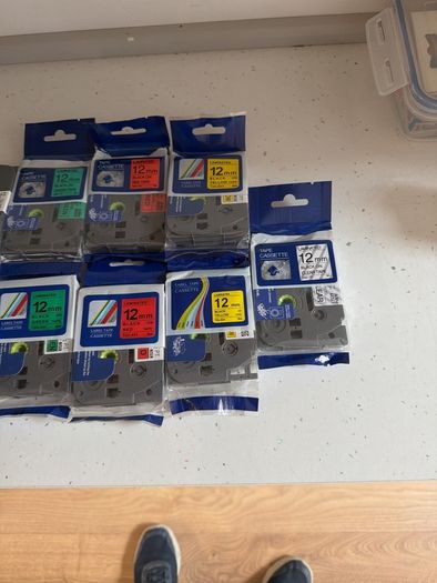 brother 12mm laminate tape  9 TZ cartridges
