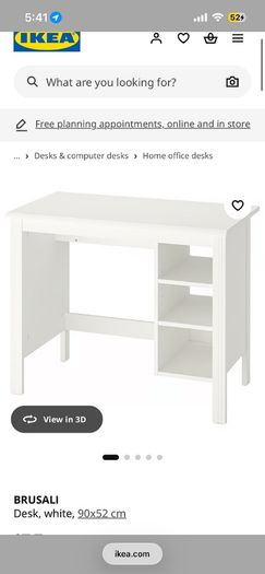 ikea desk brusali