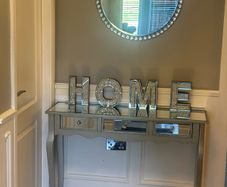 Console table mirror and home decor