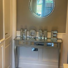 Console table mirror and home decor