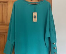 Pala D'oro aqua button cuff top size L /XL
