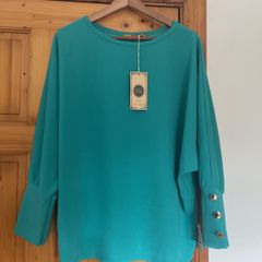 Pala D'oro aqua button cuff top size L /XL