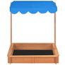 Sandbox with Adjustable Roof Fir Wood Blue UV50 Image 5