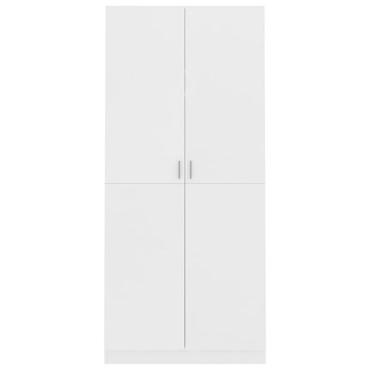 Wardrobe White 90x52x200 cm Chipboard