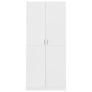 Wardrobe White 90x52x200 cm Chipboard Image 6